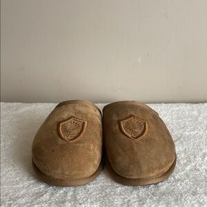 UGG Australia Scuff Noble Brown Suede Men's 12 Suede Sheepskin Slipper Shoes